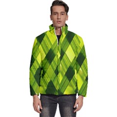 Leaves Grass Woven Men s Puffer Bubble Jacket Coat