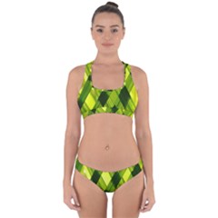 Leaves Grass Woven Cross Back Hipster Bikini Set by artworkshop