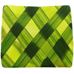 Leaves Grass Woven Seat Cushion by artworkshop