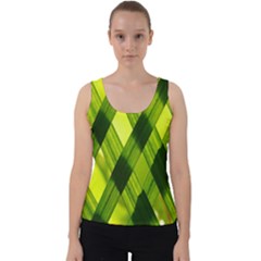 Leaves Grass Woven Velvet Tank Top by artworkshop