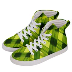 Leaves Grass Woven Men s Hi-top Skate Sneakers by artworkshop