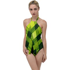 Leaves Grass Woven Go With The Flow One Piece Swimsuit by artworkshop