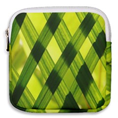 Leaves Grass Woven Mini Square Pouch by artworkshop