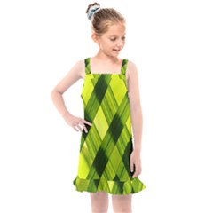 Leaves Grass Woven Kids  Overall Dress by artworkshop