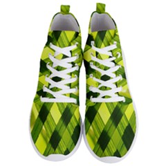 Leaves Grass Woven Men s Lightweight High Top Sneakers by artworkshop