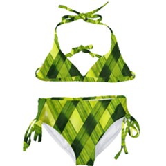 Leaves Grass Woven Kids  Classic Bikini Set by artworkshop