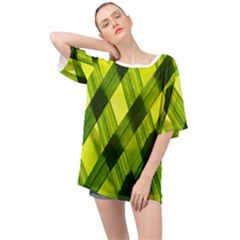 Leaves Grass Woven Oversized Chiffon Top by artworkshop