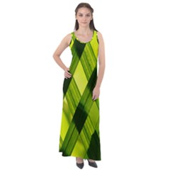 Leaves Grass Woven Sleeveless Velour Maxi Dress by artworkshop