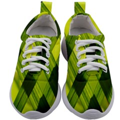 Leaves Grass Woven Kids Athletic Shoes by artworkshop