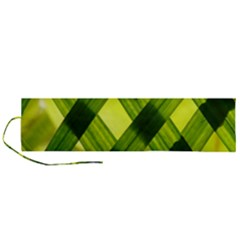 Leaves Grass Woven Roll Up Canvas Pencil Holder (l) by artworkshop