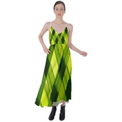 Leaves Grass Woven Tie Back Maxi Dress by artworkshop