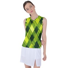 Leaves Grass Woven Women s Sleeveless Sports Top by artworkshop