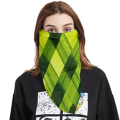 Leaves Grass Woven Face Covering Bandana (triangle) by artworkshop