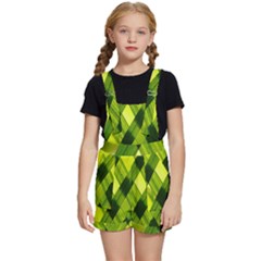 Leaves Grass Woven Kids  Short Overalls