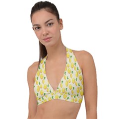 Lemon Halter Plunge Bikini Top by artworkshop