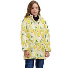 Lemon Kid s Hooded Longline Puffer Jacket