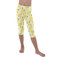 Lemon Kids  Lightweight Velour Capri Leggings  by artworkshop