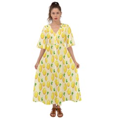 Lemon Kimono Sleeve Boho Dress by artworkshop