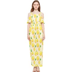 Lemon Draped Sleeveless Chiffon Jumpsuit by artworkshop