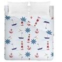 Lighthouse Sail Boat Seagull Duvet Cover Double Side (Queen Size) View1