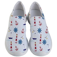 Lighthouse Sail Boat Seagull Women s Lightweight Slip Ons by artworkshop