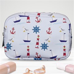 Lighthouse Sail Boat Seagull Make Up Pouch (small) by artworkshop