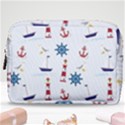 Lighthouse Sail Boat Seagull Make Up Pouch (Medium) View1