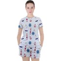 Lighthouse Sail Boat Seagull Women s Tee and Shorts Set View1