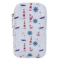 Lighthouse Sail Boat Seagull Waist Pouch (small) by artworkshop