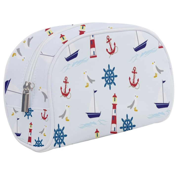 Lighthouse Sail Boat Seagull Make Up Case (Medium)