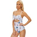 Lighthouse Sail Boat Seagull Knot Front One-Piece Swimsuit View2