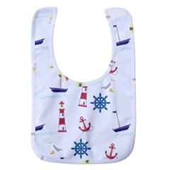 Lighthouse Sail Boat Seagull Baby Bib by artworkshop