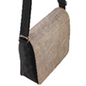 Textile Jute Brown Flap Closure Messenger Bag (S) View2