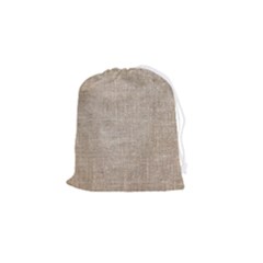 Textile Jute Brown Drawstring Pouch (small) by artworkshop