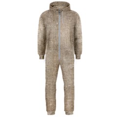 Textile Jute Brown Hooded Jumpsuit (men) by artworkshop