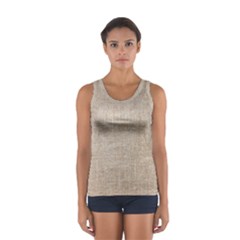 Textile Jute Brown Sport Tank Top  by artworkshop