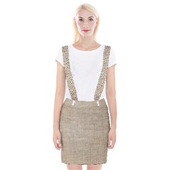 Textile Jute Brown Braces Suspender Skirt by artworkshop