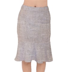 Textile Jute Brown Short Mermaid Skirt by artworkshop