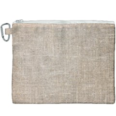 Textile Jute Brown Canvas Cosmetic Bag (xxxl) by artworkshop