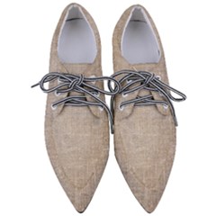 Textile Jute Brown Pointed Oxford Shoes by artworkshop