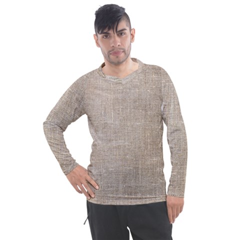 Textile Jute Brown Men s Pique Long Sleeve Tee by artworkshop