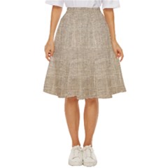 Textile Jute Brown Classic Short Skirt by artworkshop