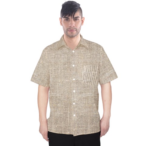 Textile Jute Brown Men s Hawaii Shirt by artworkshop