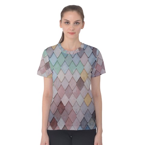 Tiles Shapes Women s Cotton Tee by artworkshop