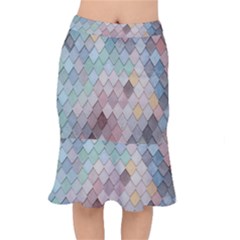 Tiles Shapes Short Mermaid Skirt by artworkshop