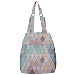 Tiles Shapes Center Zip Backpack by artworkshop