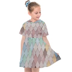 Tiles Shapes Kids  Sailor Dress by artworkshop