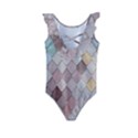 Tiles Shapes Kids  Frill Swimsuit View2