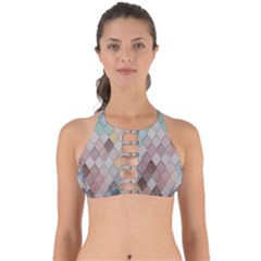 Tiles Shapes Perfectly Cut Out Bikini Top by artworkshop