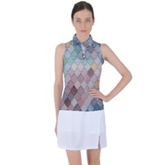 Tiles Shapes Women s Sleeveless Polo Tee by artworkshop